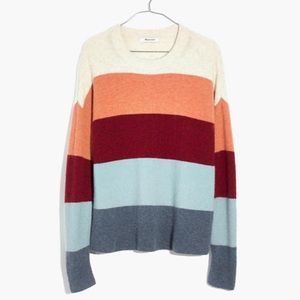 Madewell Crofton Striped pullover sweater medium